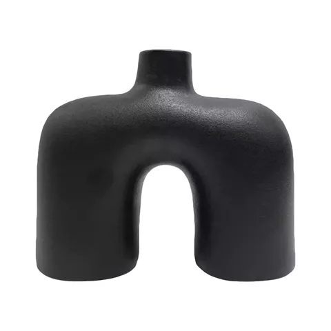 CERAMIC TABLE DECOR ISIL HM4600.02 MATTE BLACK 27x9x23Hcm.