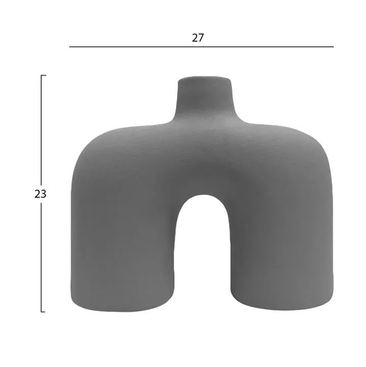 CERAMIC TABLE DECOR ISIL HM4600.03 MATTE GREY 27x9x23Hcm.