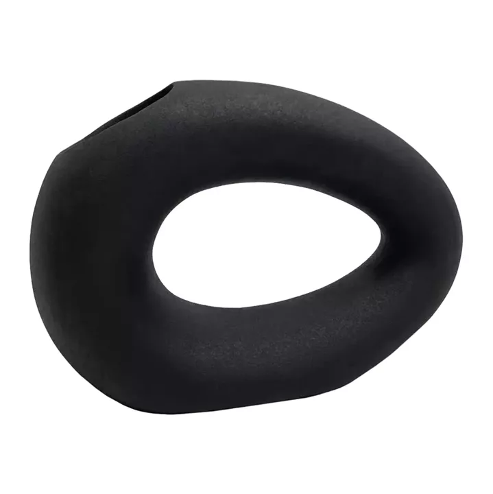 CERAMIC TABLE DECOR ELLIPTO HM4645.02 BLACK MATTE 23x8x15.5Hcm.