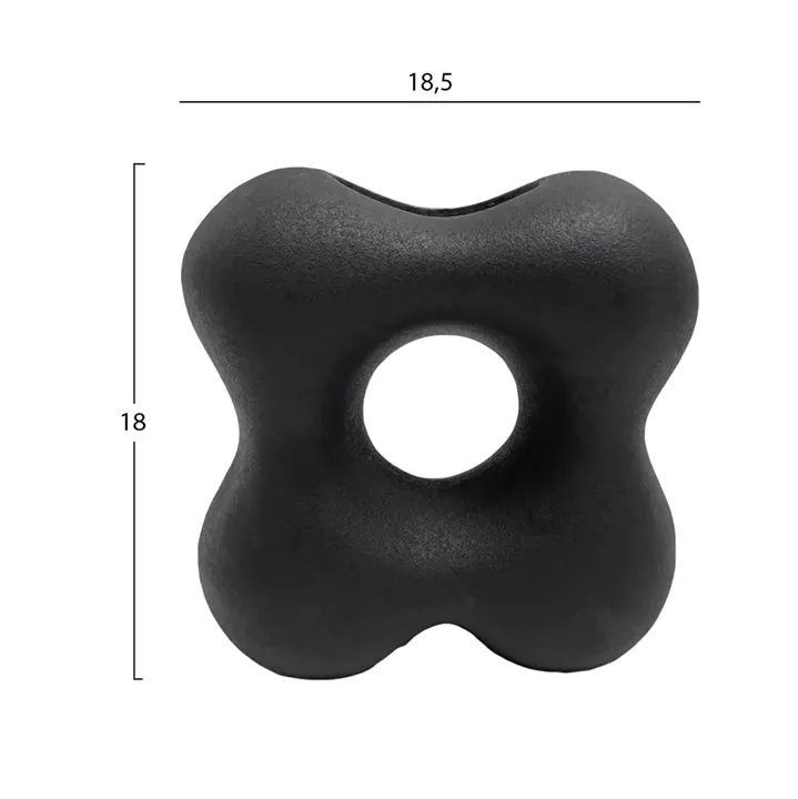 CERAMIC TABLE DECOR SEBOR HM4594.02 MATTE BLACK 18.5x9x18Hcm.