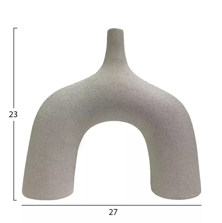 CERAMIC TABLE DECOR ISIL HM4600.01 OFF WHITE WITH CRYSTALLISATION 27x9x23Hcm.