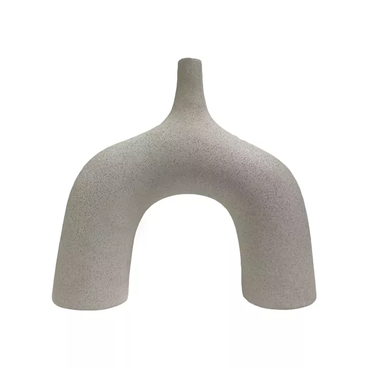 CERAMIC TABLE DECOR ISIL HM4600.01 OFF WHITE WITH CRYSTALLISATION 27x9x23Hcm.