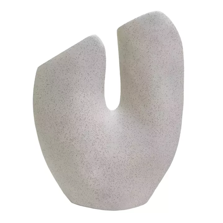 CERAMIC TABLE DECOR ARKEN HM4619.01 OFF WHITE WITH CRYSTALLIZATION 20.5x8x26Hcm.