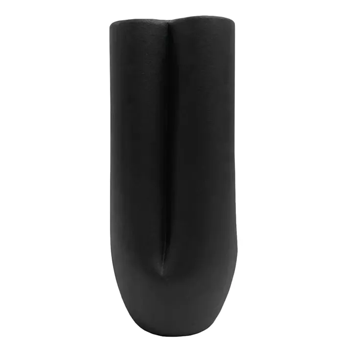 CERAMIC TABLE DECOR GLAZE HM4611.02 MATTE BLACK Φ15.5x33.5Hcm.