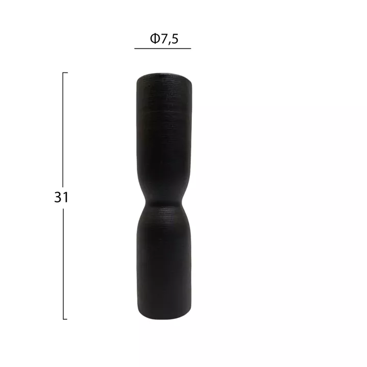 CERAMIC TABLE DECOR SCEPTER HM4615.02 MATTE BLACK Φ7.5x31Hcm.