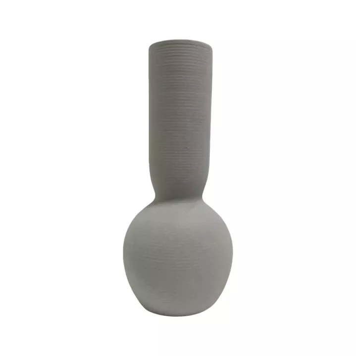 CERAMIC TABLE DECOR GALAD HM4616.02 MATTE GREY Φ11x26Hcm.