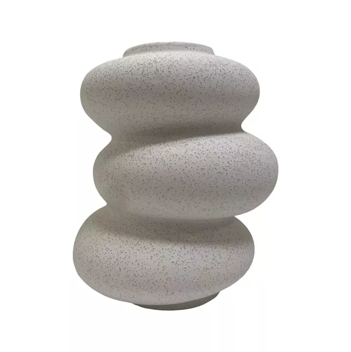 CERAMIC TABLE DECOR ROOK HM4628.01 OFF WHITE WITH CRYSTALLISATION Φ16x19.5Hcm.