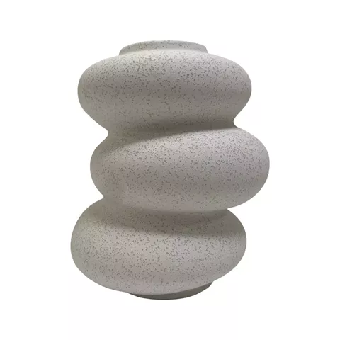 CERAMIC TABLE DECOR ROOK HM4628.01 OFF WHITE WITH CRYSTALLISATION Φ16x19.5Hcm.