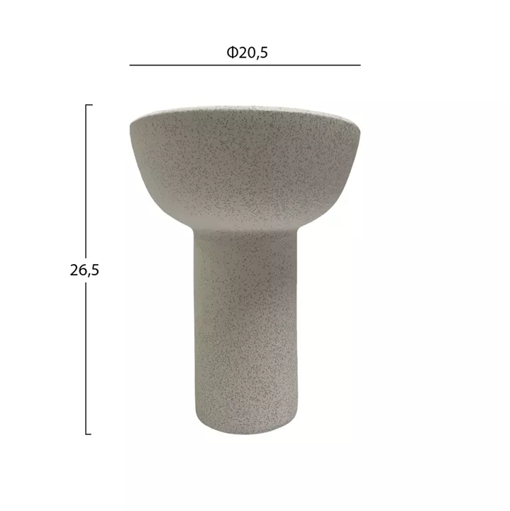 ΕΠΙΤΡΑΠΕΖΙΟ ΚΕΡΑΜΙΚΟ ΔΙΑΚΟΣΜΗΤΙΚΟ ELENDIL HM4603.01 ΥΠΟΛΕΥΚΟ ΚΡΥΣΤΑΛΛΙΚΟ Φ20,5x26,5Υεκ