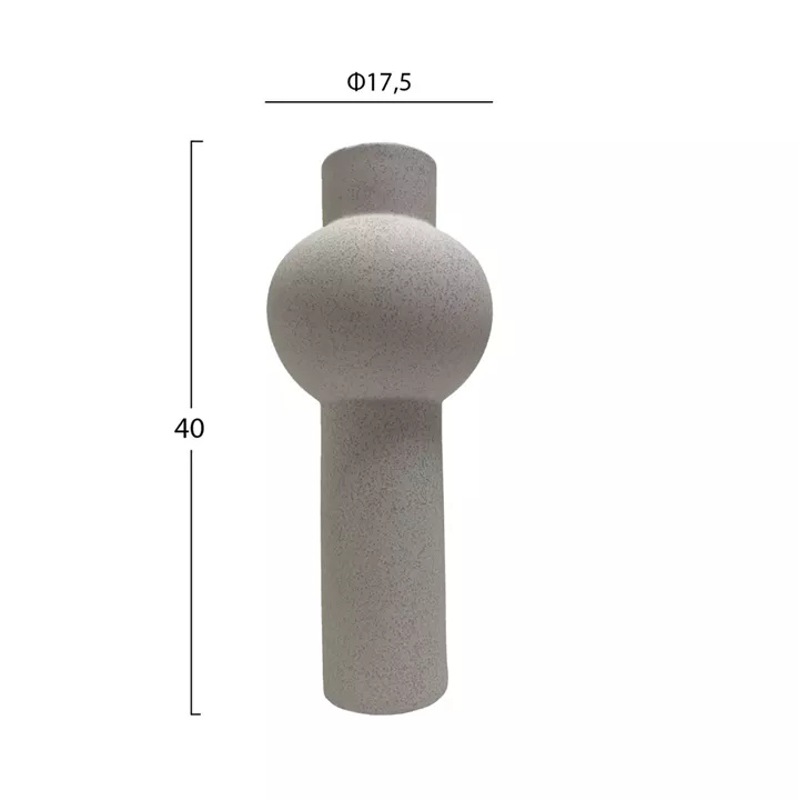 ΕΠΙΤΡΑΠΕΖΙΟ ΚΕΡΑΜΙΚΟ ΔΙΑΚΟΣΜΗΤΙΚΟ SCEPTER HM4604.01 ΥΠΟΛΕΥΚΟ ΚΡΥΣΤΑΛΛΙΚΟ Φ17,5x40Υεκ
