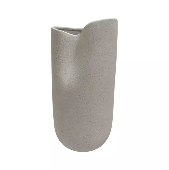 CERAMIC TABLE DECOR GLAZE HM4607.01 OFF WHITE WITH CRYSTALLISATION 15,2x15x30Hcm