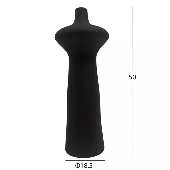 CERAMIC TABLE DECOR SCEPTER HM4636.02 MATTE BLACK Φ18,8x50Hcm.