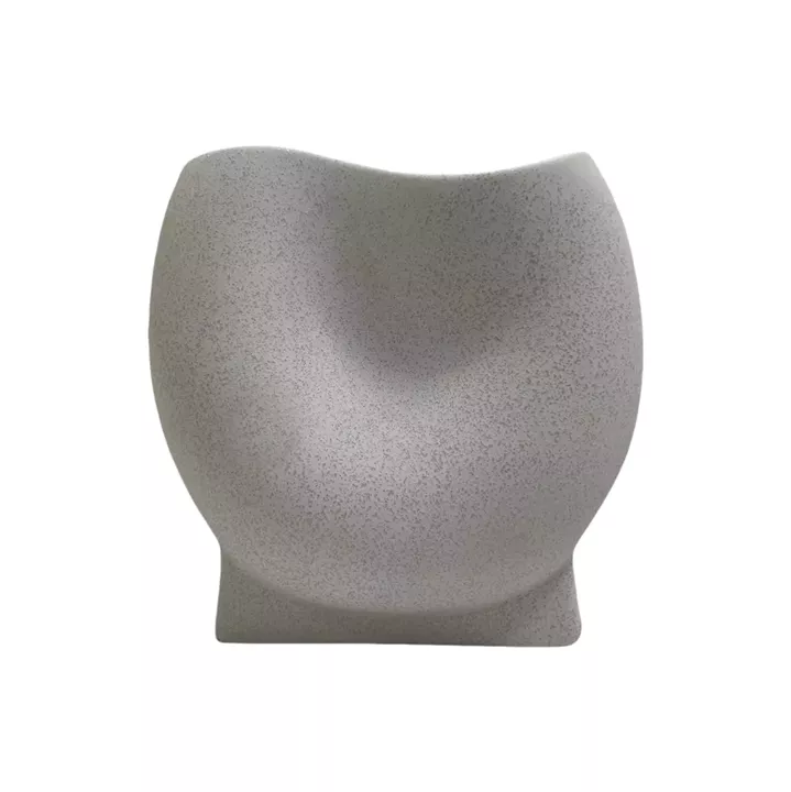 CERAMIC TABLE DECOR GLAZE HM4610.01 OFF WHITE WITH CRYSTALLISATION 26x14x25Hcm