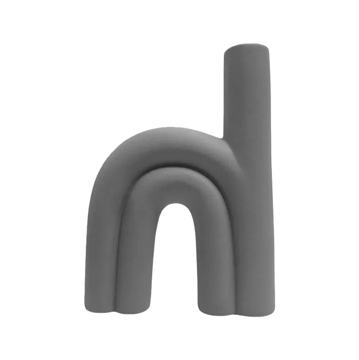 CERAMIC TABLE DECOR ARCON HM4638.03 MATTE GREY 25x6x35Hcm.