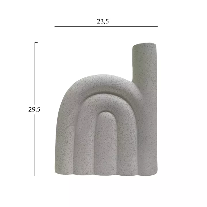 CERAMIC TABLE DECOR ARCON HM4639.01 OFF WHITE WITH CRYSTALLIZATION 23.5x5.5x29.5Hcm.
