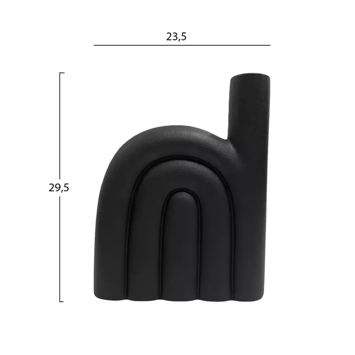 CERAMIC TABLE DECOR ARCON HM4639.02 MATTE BLACK 23.5x5.5x29.5Hcm.