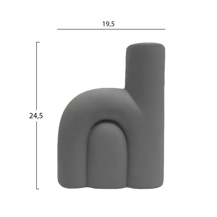 CERAMIC TABLE DECOR ARCON HM4640.03 MATTE GREY 19.5x7x24.5Hcm.