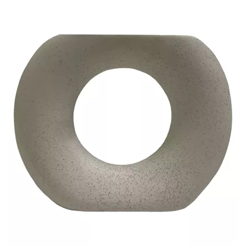 CERAMIC TABLE DECOR ELLIPTO HM4646.01 OFF WHITE WITH CRYSTALLIZATION 18x6.5x14Hcm.