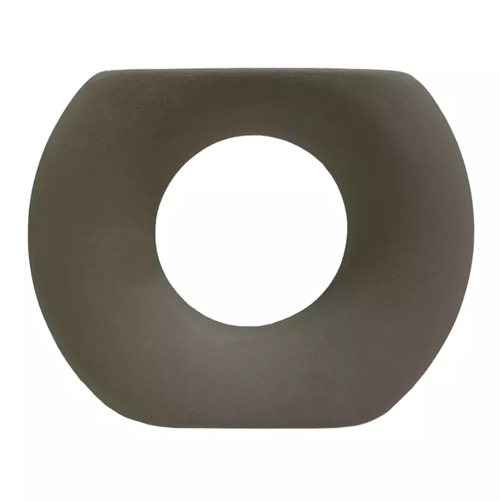 CERAMIC TABLE DECOR ELLIPTO HM4646.03 MATTE GREY 18x6.5x14Hcm.