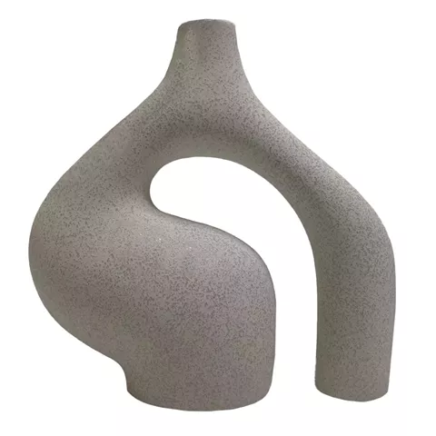 CERAMIC TABLE DECOR ISIL HM4597.01 OFF WHITE WITH CRYSTALLIZATION 29.5x11x29Hcm.