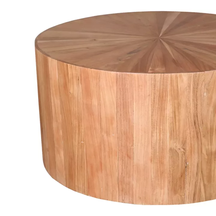 Round table Osiri pakoworld acacia wood in natural shade D80x45cm