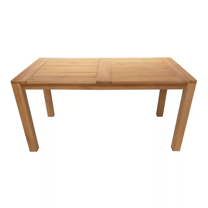 Dining table Kalie-Pablo pakoworld set of 7 pieces in natural-beige shade 160x90x76cm