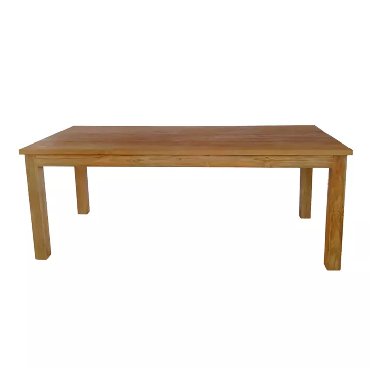 Kalie-Wooly pakoworld dining set 7pcs in natural-beige shade 220x90x75cm