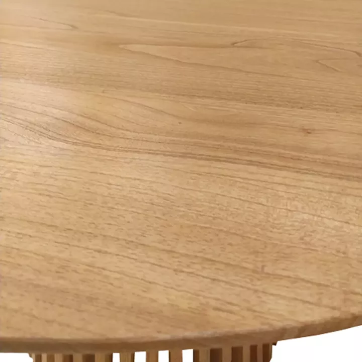 Kalie-Kenda pakoworld dining set 7pcs in natural-beige shade Φ120x75cm