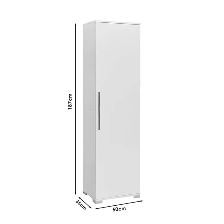 Cabinet-column Diamond1 pakoworld white gloss 50x35x187cm