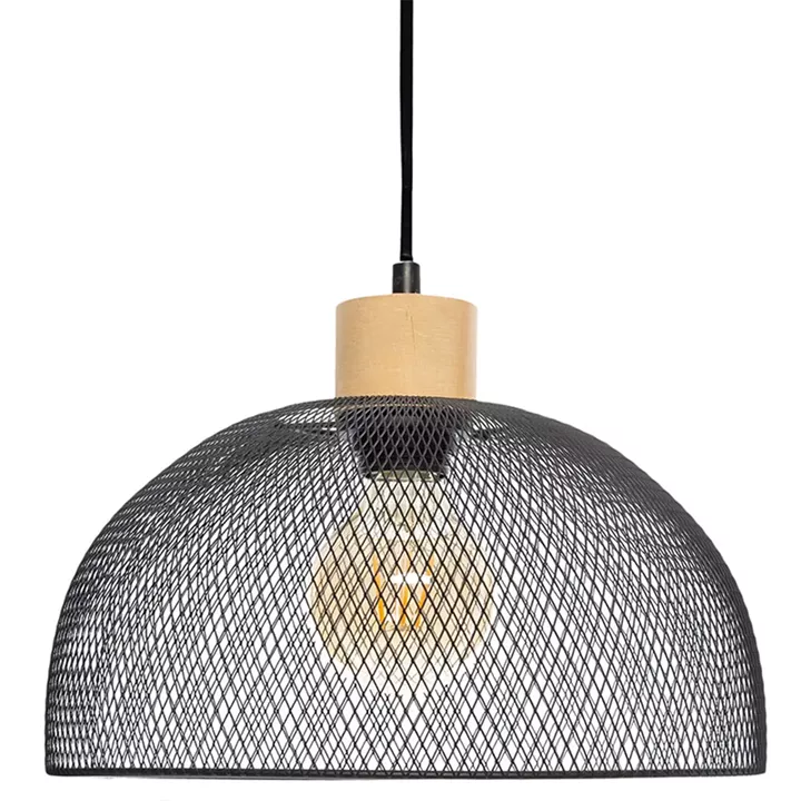 Ceiling light Sam pakoworld Ε27 black D30x22,5cm