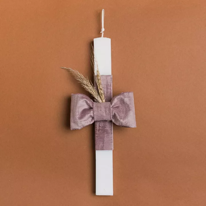 Beauty Home ΛΑΜΠΑΔΑ 33cm ΜΟΝΟΧΡΩΜΟΣ ΦΙΟΓΚΟΣ ΒΕΛΟΥΔΟ ΣΑΠΙΟ ΜΗΛΟ ΜΑΡΜΑΡΟ