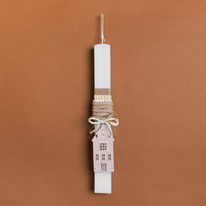 Beauty Home ΛΑΜΠΑΔΑ 33cm ΜΠΙΣΚΟΤΟΣΠΙΤΟ ΡΟΖ