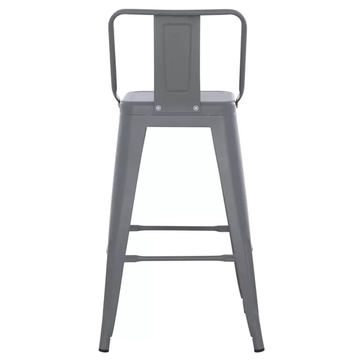 BAR STOOL MEDIUM HEIGHT MELITA-PRO HM8574.50 METAL IN GREY 43x43x88Hcm.