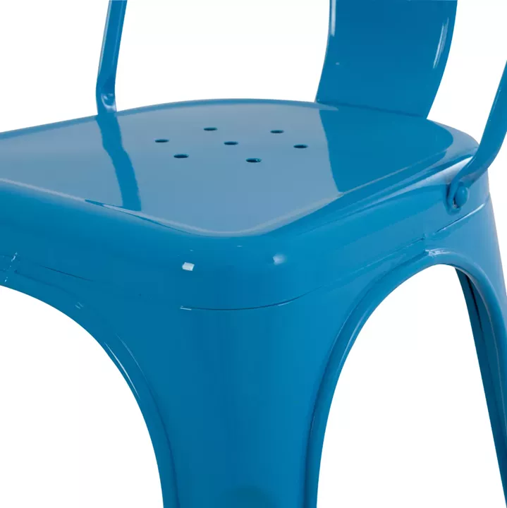 DINING CHAIR MELITA-PRO HM8641.48 METAL IN BLUE 44x47x84.5Hcm.