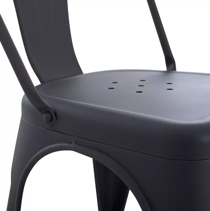 DINING CHAIR MELITA-PRO HM8641.50 METAL IN GREY 44x47x84.5Hcm.
