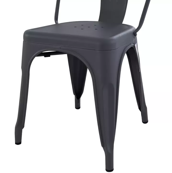 DINING CHAIR MELITA-PRO HM8641.50 METAL IN GREY 44x47x84.5Hcm.