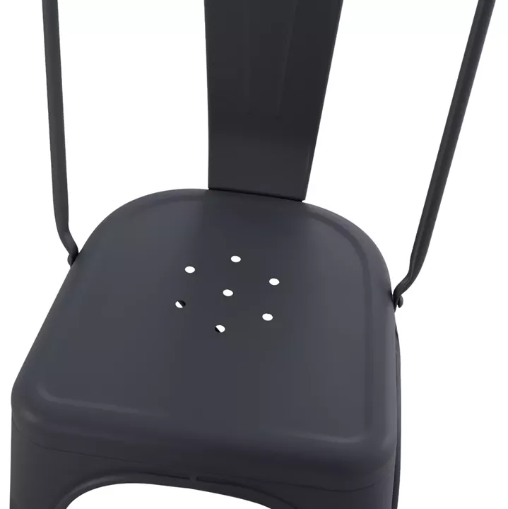DINING CHAIR MELITA-PRO HM8641.50 METAL IN GREY 44x47x84.5Hcm.