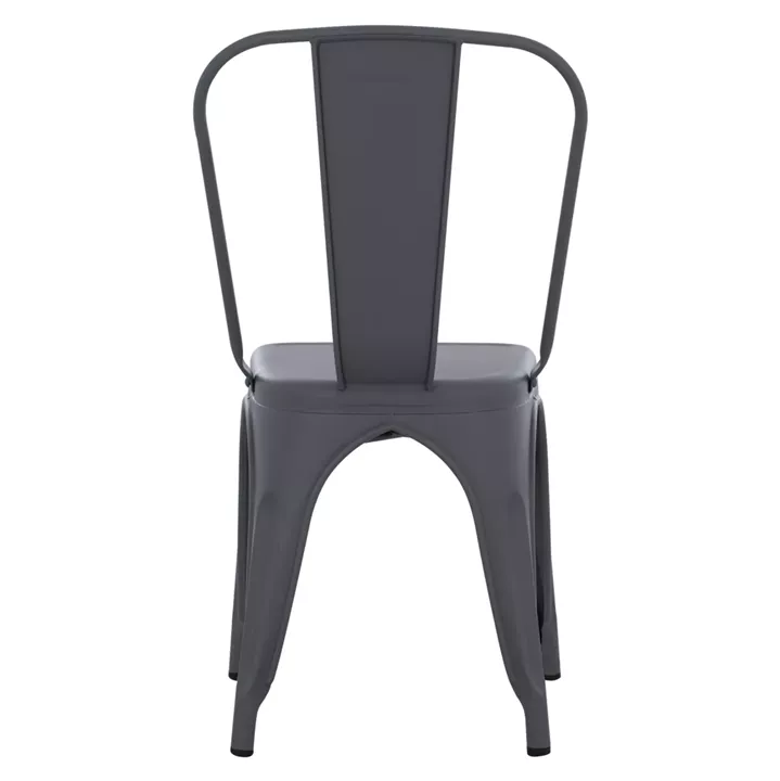 DINING CHAIR MELITA-PRO HM8641.50 METAL IN GREY 44x47x84.5Hcm.