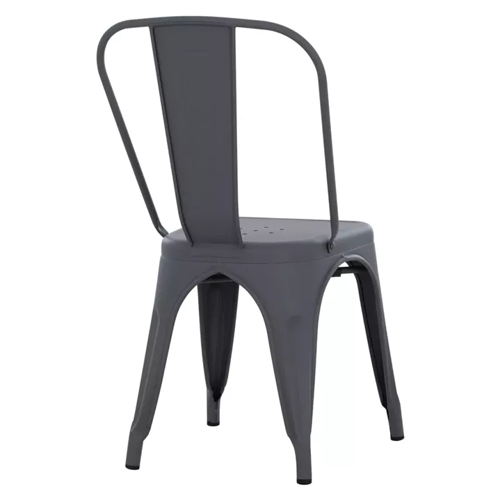 DINING CHAIR MELITA-PRO HM8641.50 METAL IN GREY 44x47x84.5Hcm.