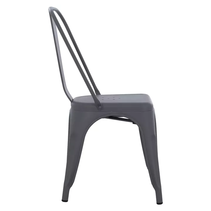 DINING CHAIR MELITA-PRO HM8641.50 METAL IN GREY 44x47x84.5Hcm.