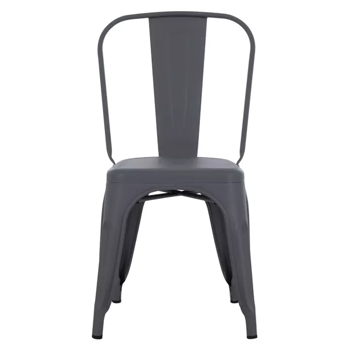 DINING CHAIR MELITA-PRO HM8641.50 METAL IN GREY 44x47x84.5Hcm.