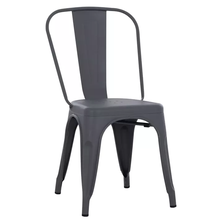 DINING CHAIR MELITA-PRO HM8641.50 METAL IN GREY 44x47x84.5Hcm.