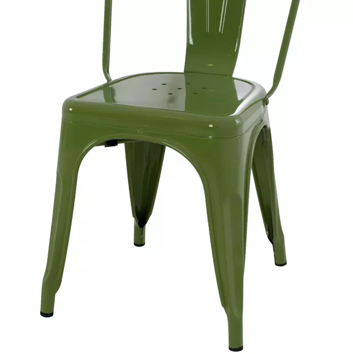DINING CHAIR MELITA-PRO HM8641.53 METAL IN LIGHT OLIVE GREEN 44x47x84.5Hcm.