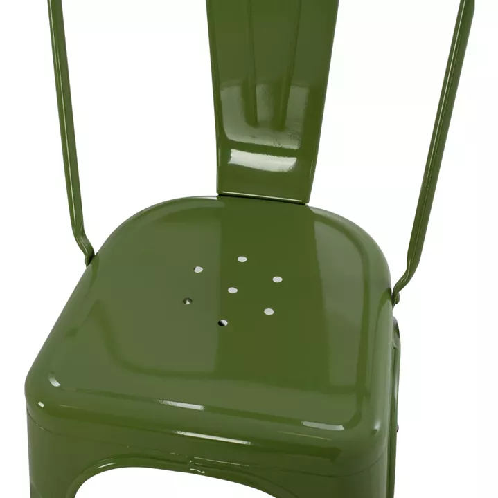 DINING CHAIR MELITA-PRO HM8641.53 METAL IN LIGHT OLIVE GREEN 44x47x84.5Hcm.
