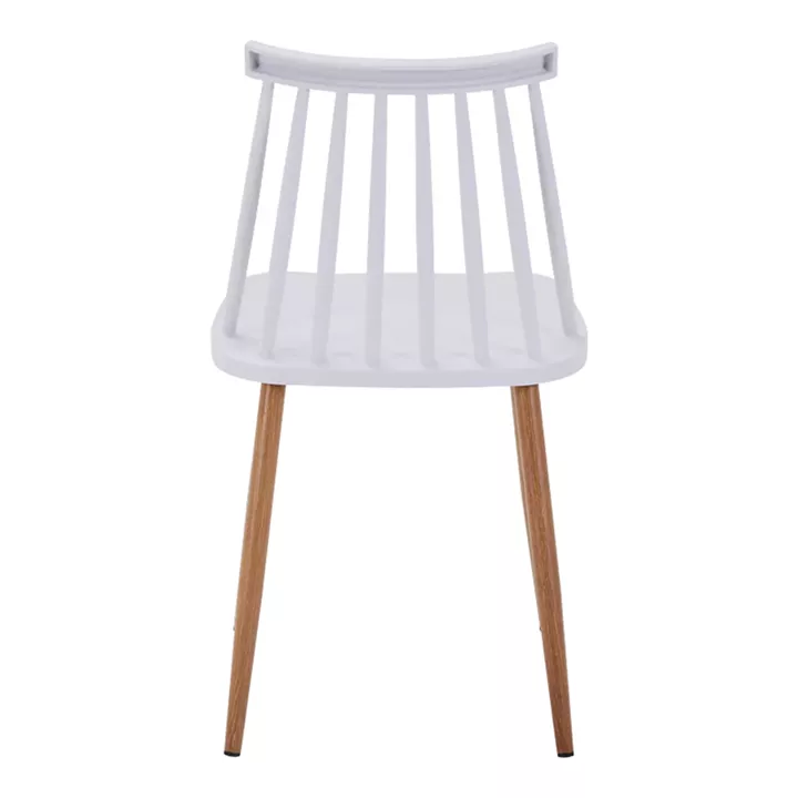 Chair Aurora I pakoworld pp in white shade-natural metallic leg 43x48x79cm