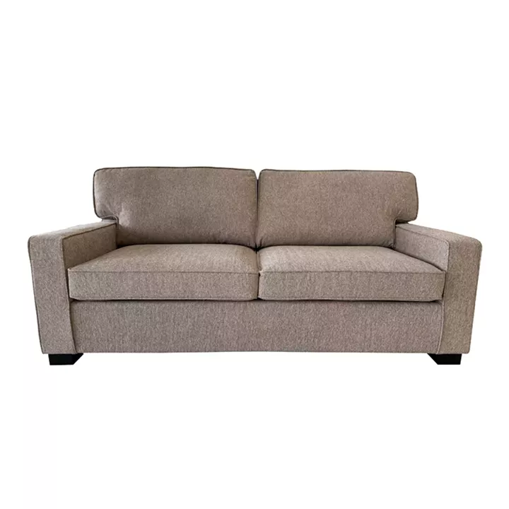 Sofa-bed two-seater Polaris pakoworld fabric in beige color 181x91x83cm
