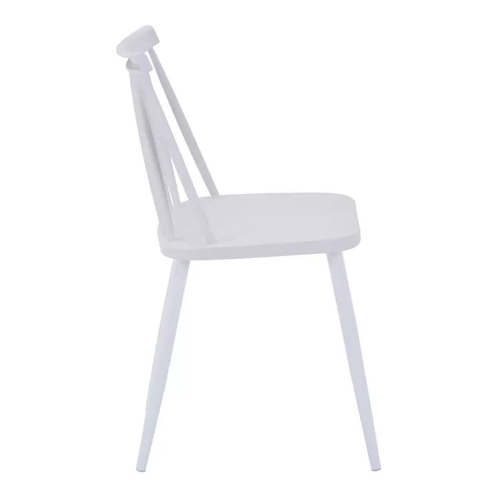 Chair Aurora I pakoworld pp in white shade-white metallic leg 43x48x79cm