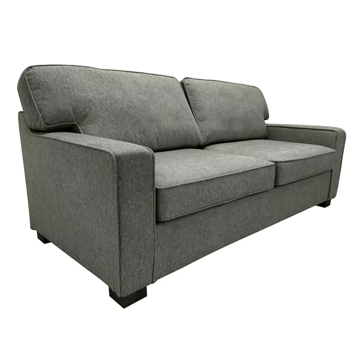 Sofa-bed two-seater Polaris pakoworld fabric in khaki color 181x91x83cm