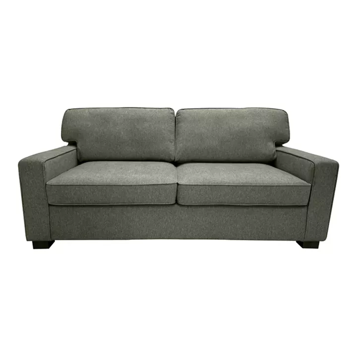 Sofa-bed two-seater Polaris pakoworld fabric in khaki color 181x91x83cm