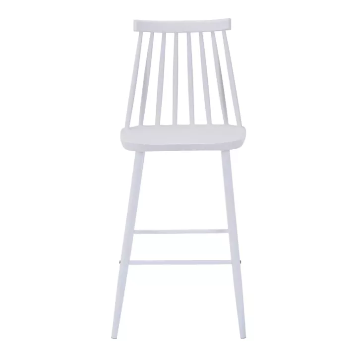 Bar stool Aurora I pakoworld pp in white shade - white metal leg 42x47x99cm